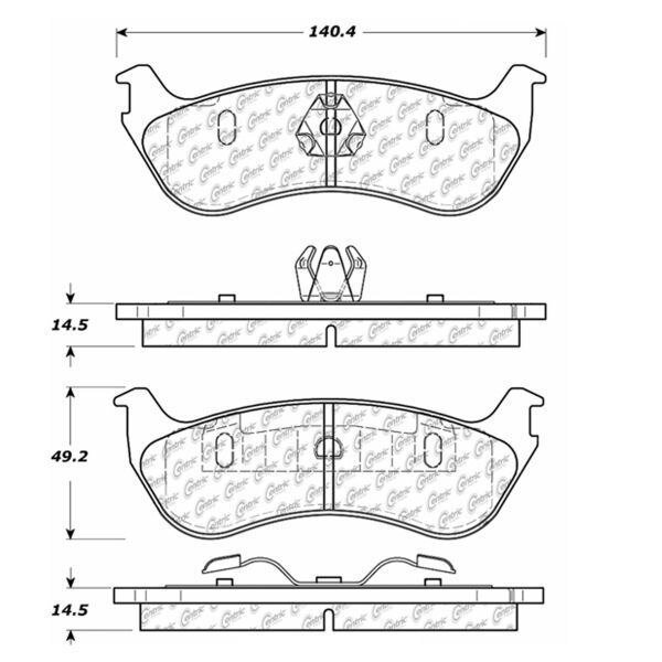CTEK Ceramic Brake Pads, 103.08810, Centric Parts, Mfr#: 103.08810